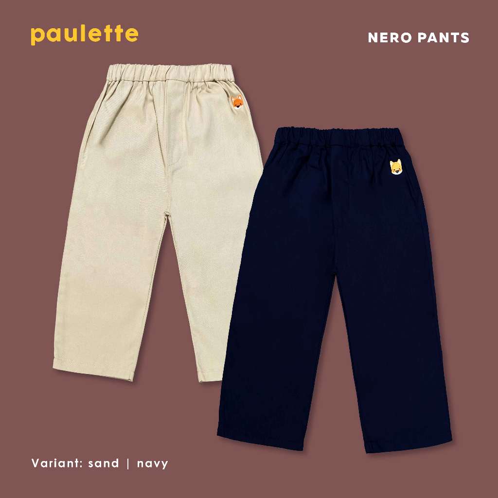 Giggles - Nero Baggy Pants | Paulette ( Baggy Pants Unisex - Celana Panjang Formal Anak)