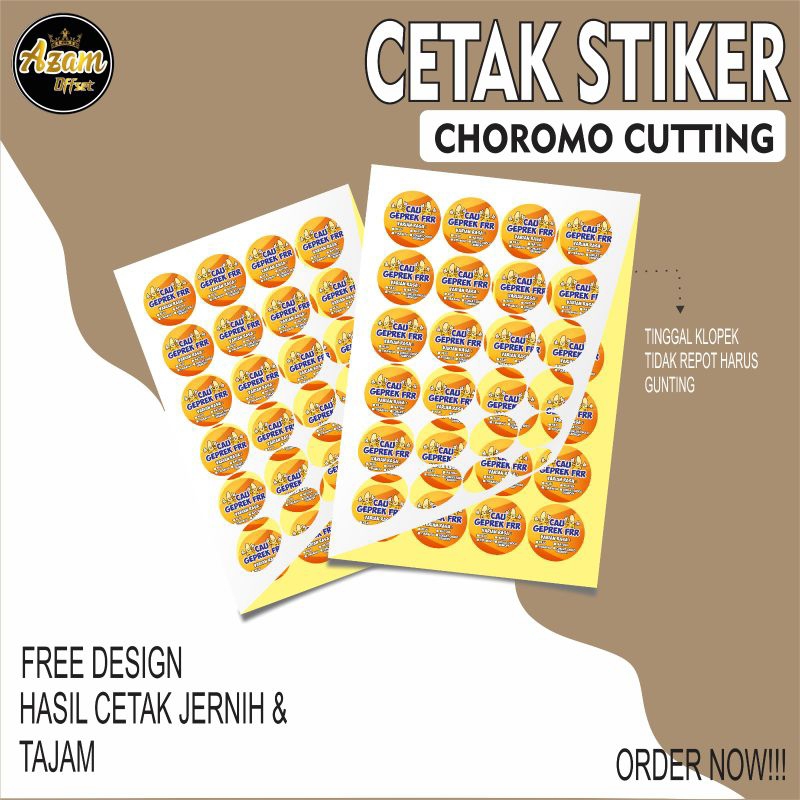 

STIKER CHROMO CUTTING | STIKER LABEL MAKANAN | CETAK STIKER KUE LEBARAN | STIKER MURAH