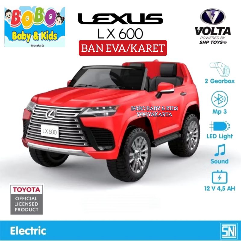 Mobil Aki Anak Lexus LX 600 Ban Eva GARANSI 18BLN Mobil Mainan Aki Anak Lexus LX600 Ban Karet Mobila