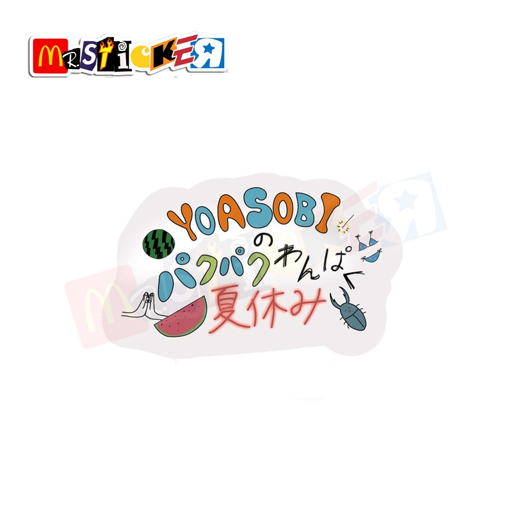 

sticker group band YOASOBI omusubi graphic logo diecut stiker