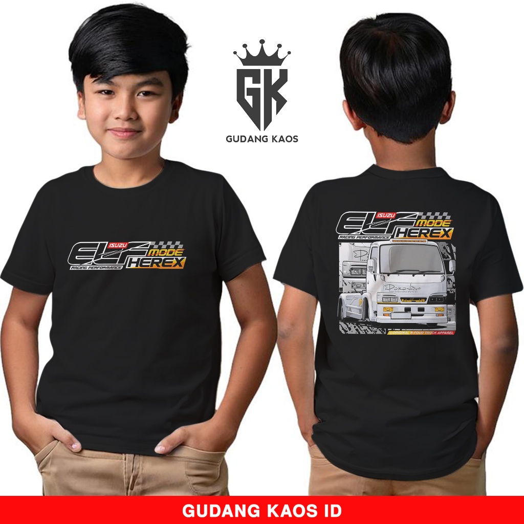 Gudang Kaos Truck Isuzu Elf Mode Herex - Kaos Anak Usia 1 Tahun Sampai 14 Tahun - Kaos Truckmania In