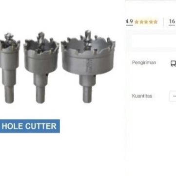 

Hole Saw TCT 50 mm Mata Bor Stainless Pelubang Hole Cutter Carbide