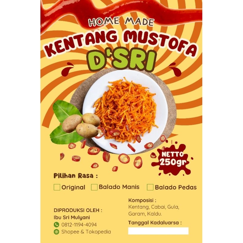 

Kentang Mustofa D'Sri Snack Homemade Premium