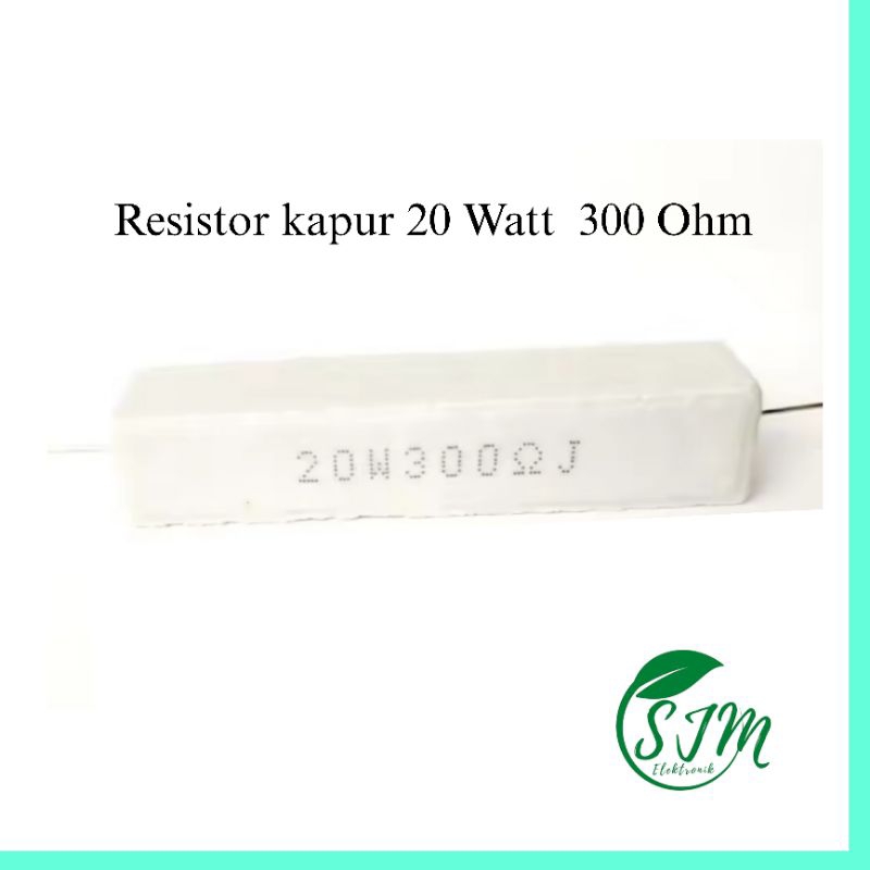Resistor kapur 20 Watt 300 Ohm R Kapur 20w 300ohm Resistor kapur 20w 300 ohm