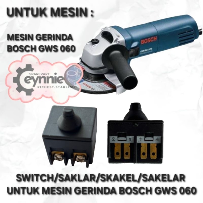 SWITCH GWS060 GWS 060 BOSCH SAKLAR GERINDA BOSCH 4INCH 4 INCH GWS 060 BOSCH ON OFF SAKELAR GWS060 GW
