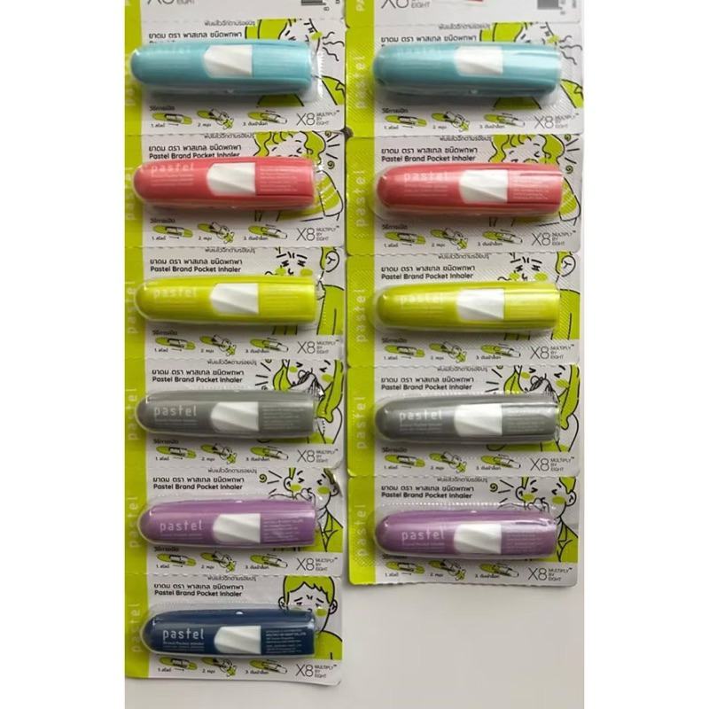 Inhaler 2 in 1 pastel brand pocket inheler thailand original minyak angin/hidung tersumbat