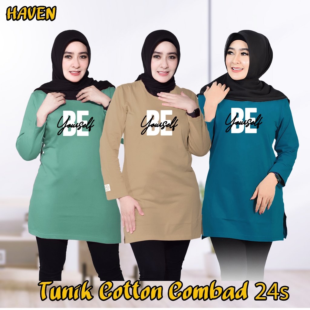Tunik Kaos - Tunik Muslimah - Tunik Kekinian - Tunik Kaos Muslimah - Tunik Wanita New Collection