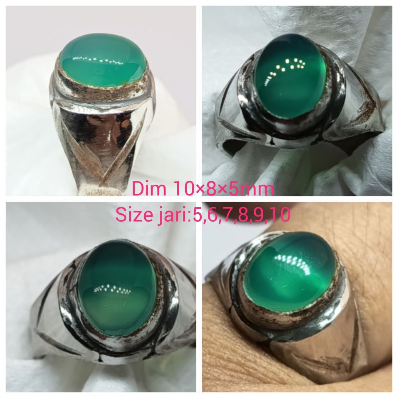 CINCIN BATU HIJAU GARUT MINION SUPER GIWANG D10