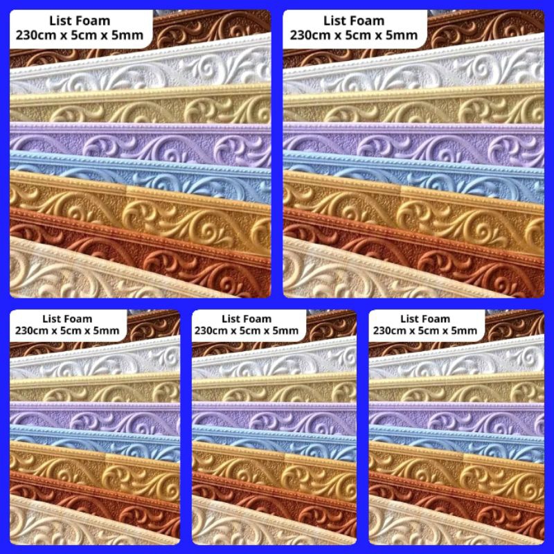 LIST BORDER FOAM / LIST WALLFOAM LIS PROFIL BORDER FOAM STIKER Wallpaper Foam 3D List / Wallsticker 