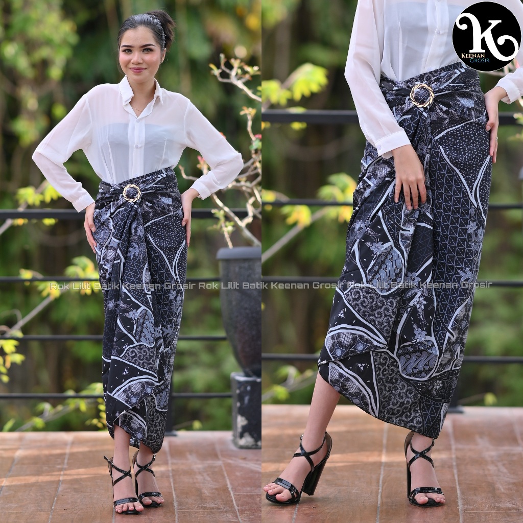 Keenan Grosir Rok Lilit Batik Motif Pulau Silver V1