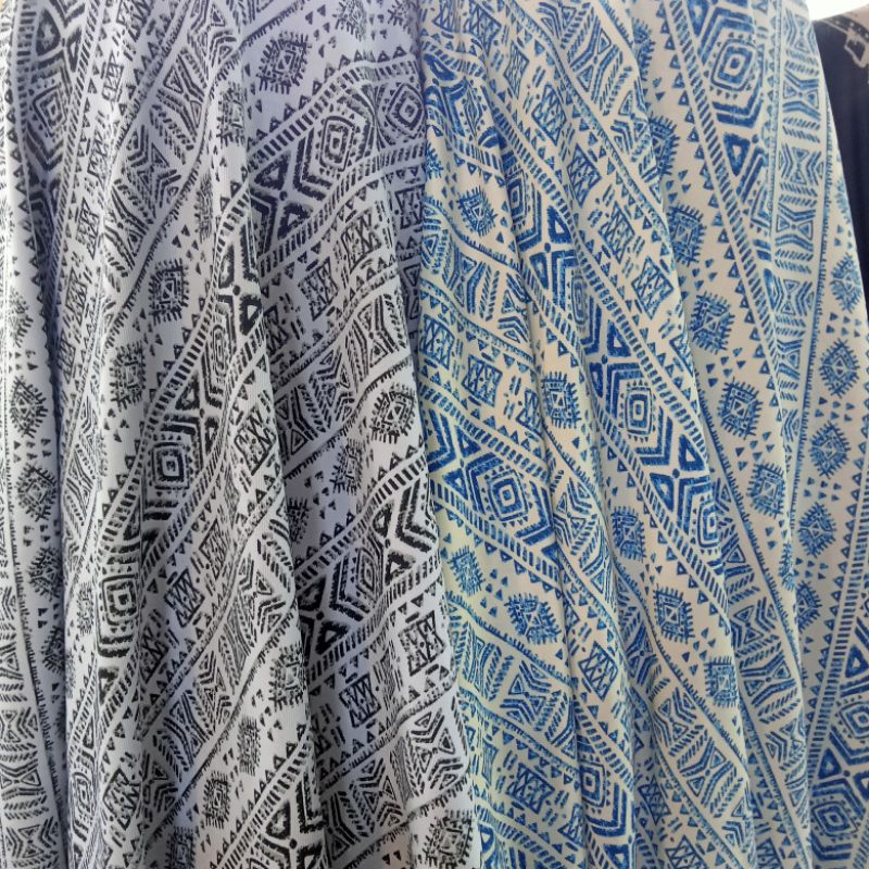 Kain Katun Twill Diablo Motif Etnik Premium - Kain Twill Luxury - Kain Twill Korea - Kain Meteran Lq