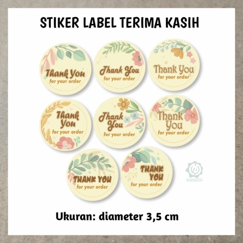 

Stiker Label Terima kasih Thankyou Bulat ukuran 3,5cm