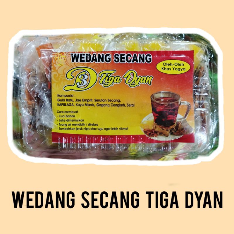 

Wedang secang tiga dyan - wedang secang Jogja - dengan jahe basah - wedang secang angkringan - isi 10 - minuman kesehatan tradisional - melancarkan darah - meningkatkan imun - oleh-oleh khas kota Jogja