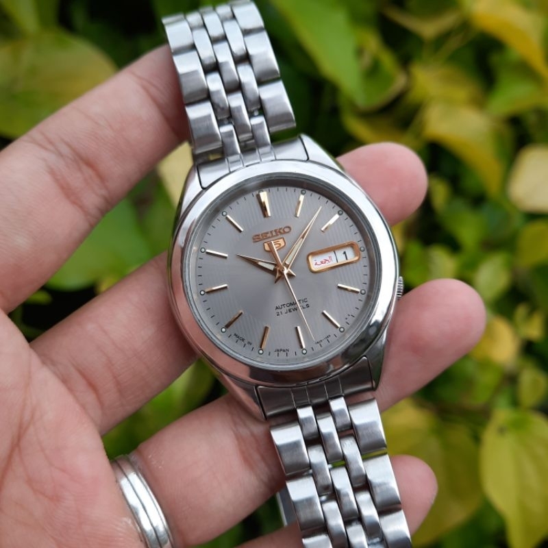 JDM Seiko 5 Automatic SNKL19J1 Grey Twotone Sunbrust SNKL19 7S26-03V0 Not SNXS75