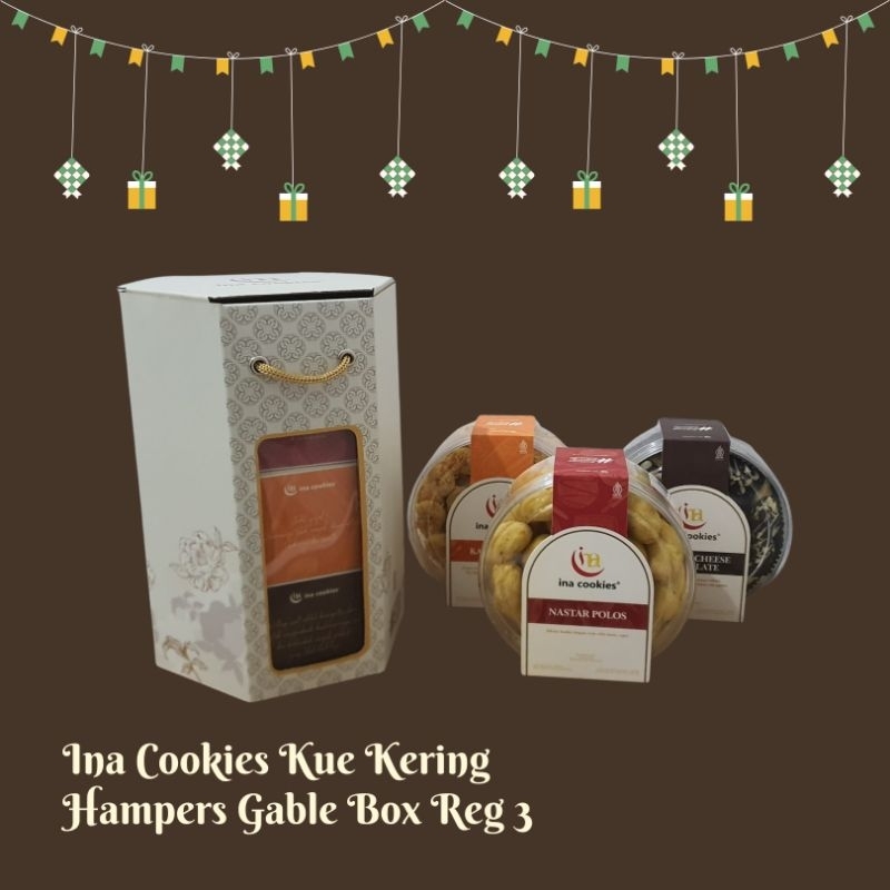 

Hampers Ina Cookies Gable Box isi 3 Toples Reguler
