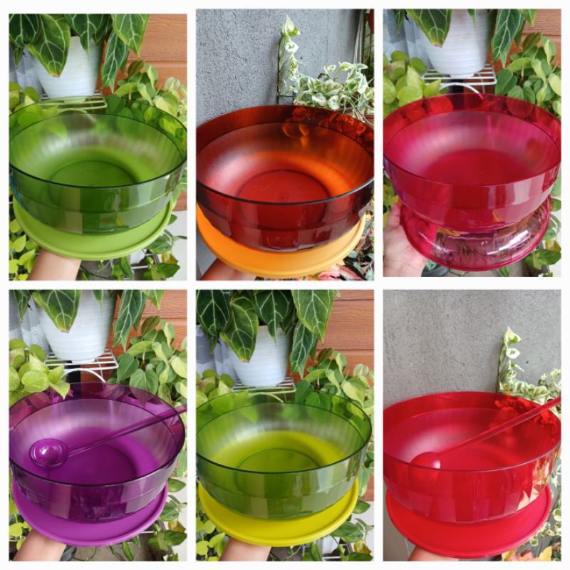 Watercolor bowl tupperware  / wtc bowl tupperware/ wadah es buah (1 pcs)