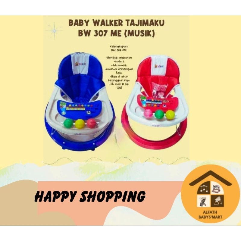 ( ALFATH BABY’SMART # FREE KARDUS BUBLE WRAP) BABY WALKER APOLLO KERETA ALAT BELAJAR JALAN ANAK TAJI