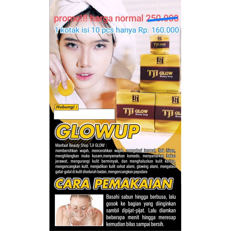 Beauty Shop | Tji glow | mencerahkam wajah, glowing alami atasi flex hitam, jerawat,