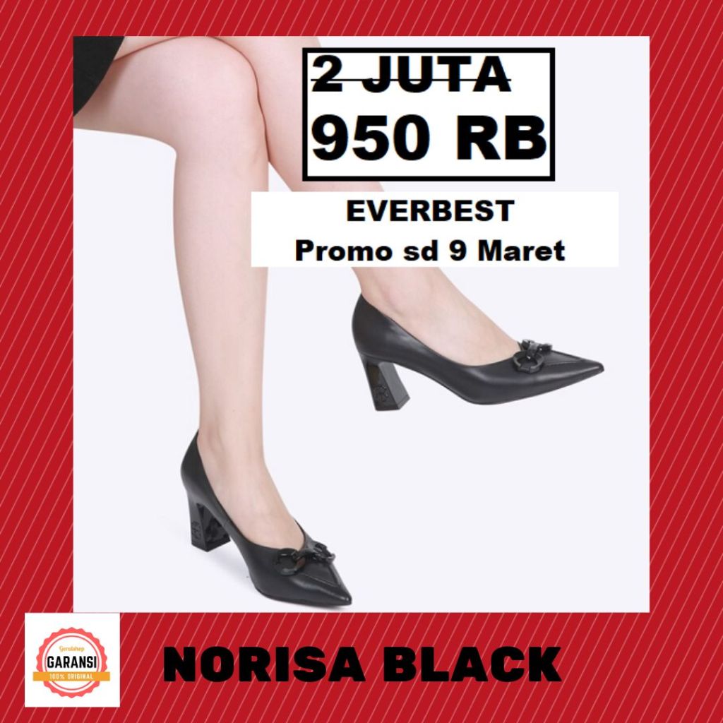 Sepatu heels wanita Everbest SALE NORISA original 100%