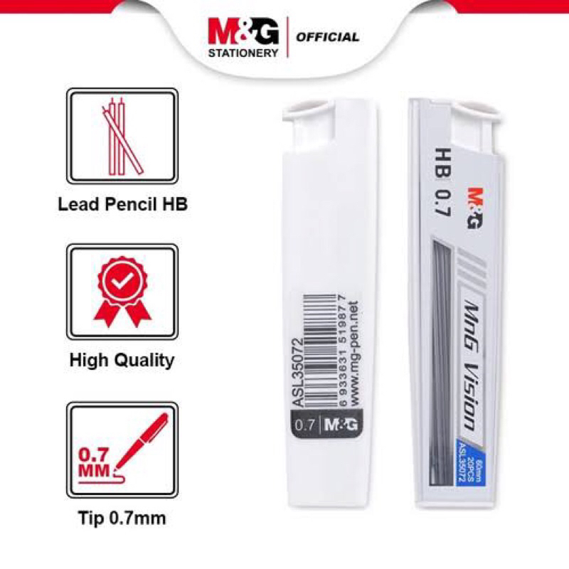

M&G stationery pencil Refill pencil lead 0.7 0.5 HB / Isi pensil HB