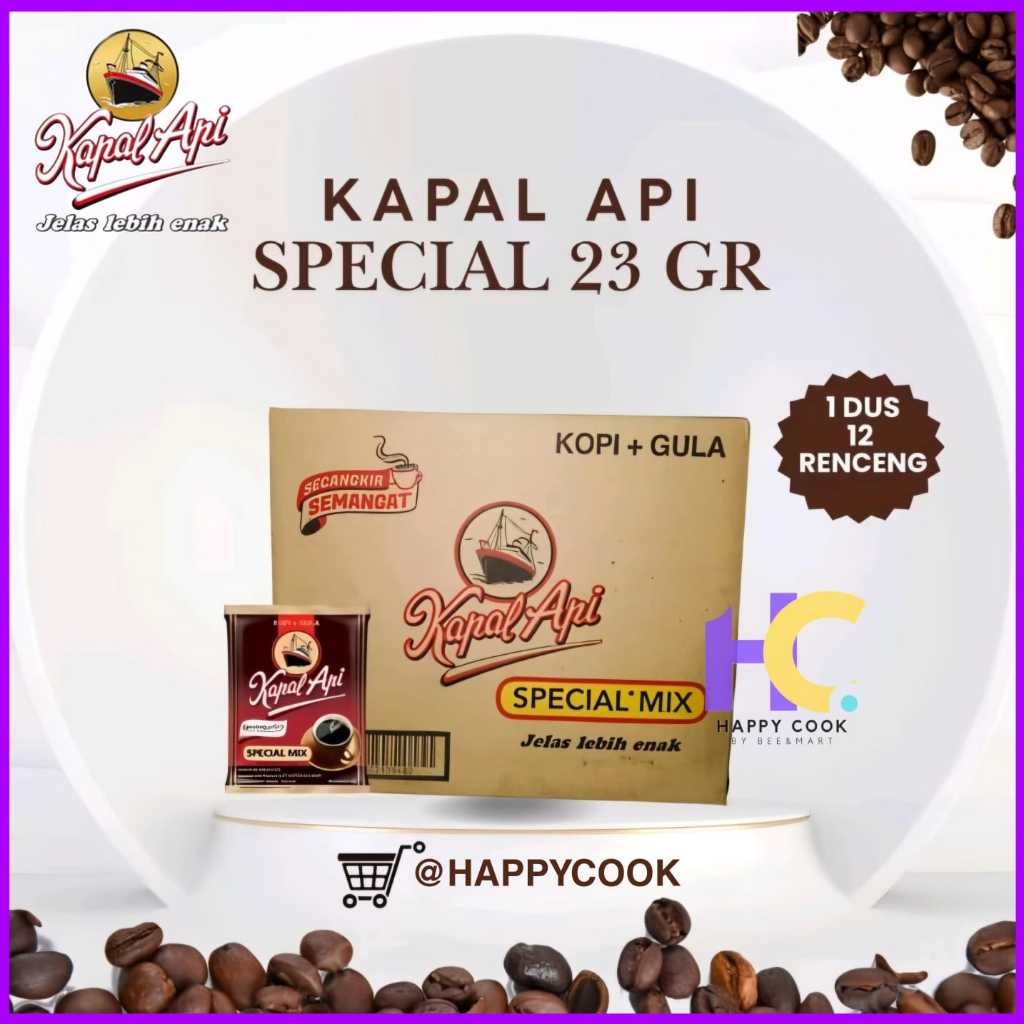 

HAPPYCOOK||KOPI KAPAL API SPECIAL MIX 23gr (1 DUS) PROMO !!!