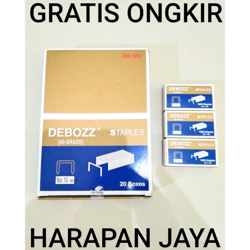 

Isi Staples Kecil No.10-1M DB-10G DEBOZZ High Grade Per Pak ( ISI 20 KOTAK )