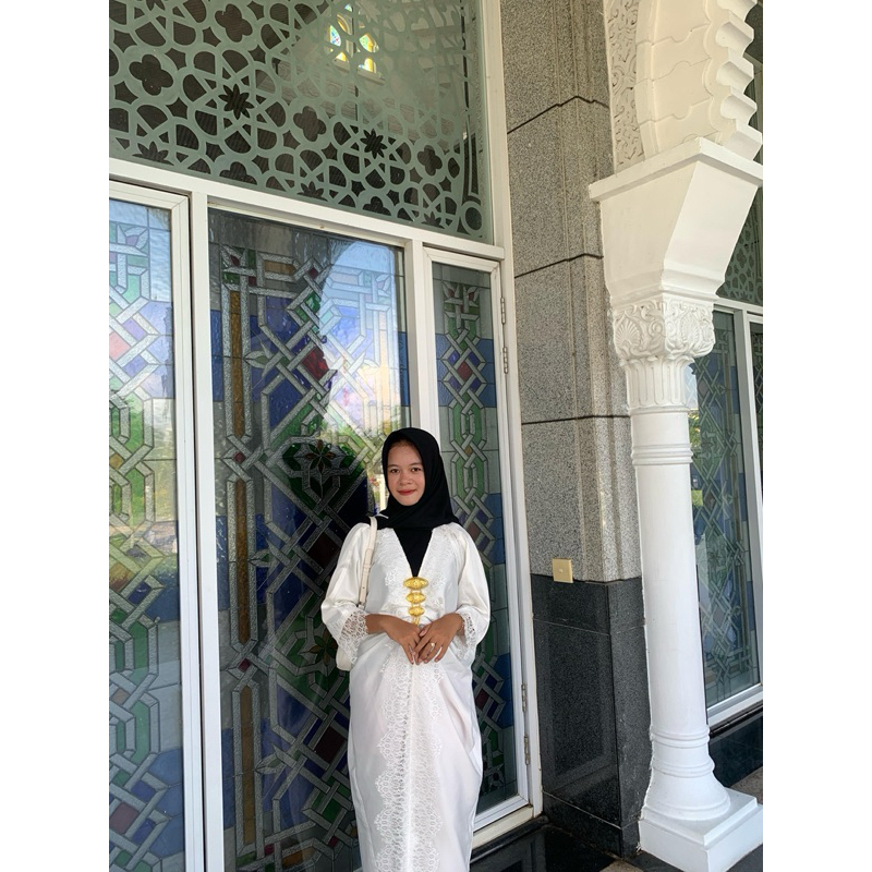 Kaftan araya lebaran / baju dres kondangan mewah / kaftan wanita remaja / kaftan renda silk premium