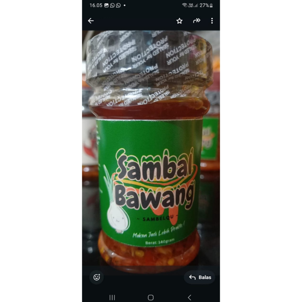 

Sambal/Sambel Bawang Cherryci Kicthen 140gr