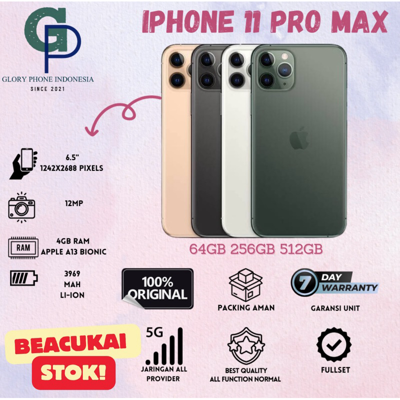ip 11 Pro Max 64GB 256GB 512GB BC Fullset