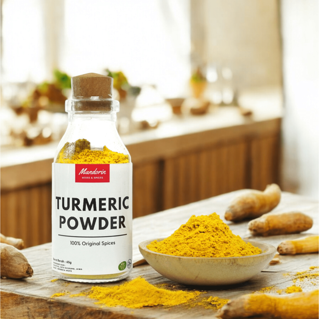 

MANDORIN Kunyit Bubuk / Kunyit Kering Bubuk / Turmeric Powder 50g / Bumbu Dapur Lengkap