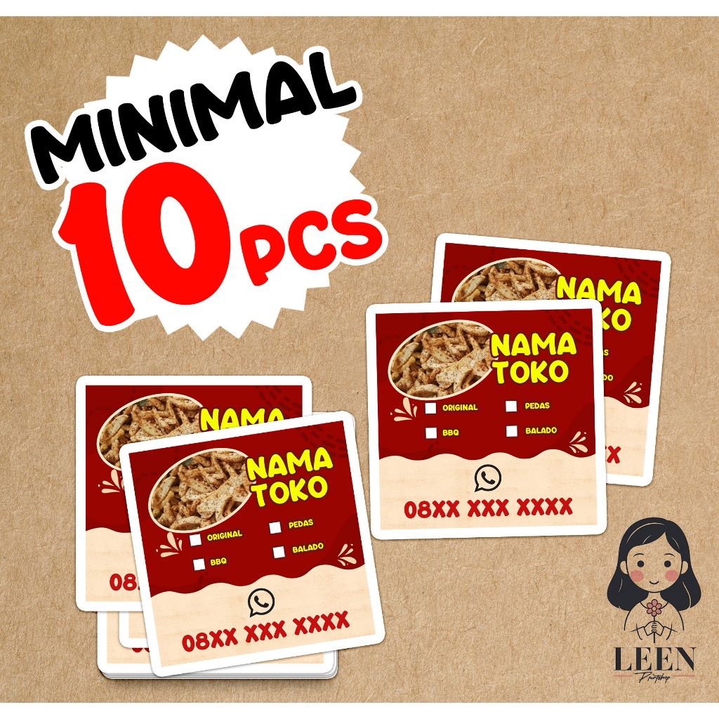 

Cetak Stiker Label Olshop Custom Sticker Logo Kotak