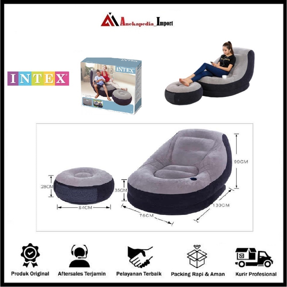 Intex Sofa Angin / Sofa Ultra Lounge - Intex 68564 - Kursi - Sofa Angin