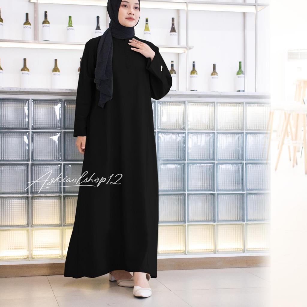 abaya putih turkey gamis dress arab remaja perempuan kekinian