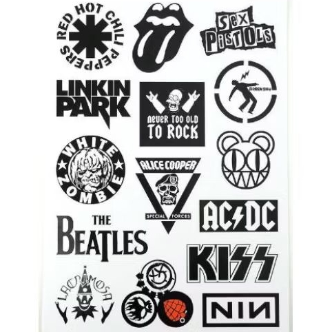 

Stiker BAND ROCK Lengkap | Termurah | Anti air | Tahan Lama