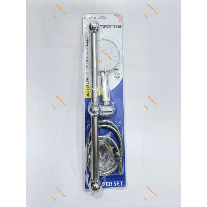 ORACLE Paket Shower Tiang Jumbo Stainless / Hand Shower Kamar Mandi / Shower Mandi Dudukan Sabun