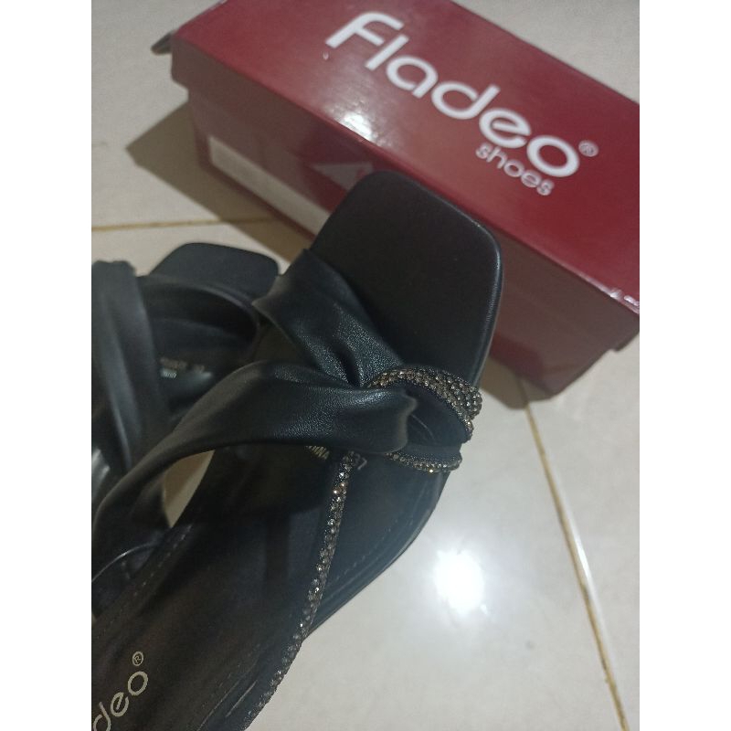 sepatu heels fladeo wanita hitam