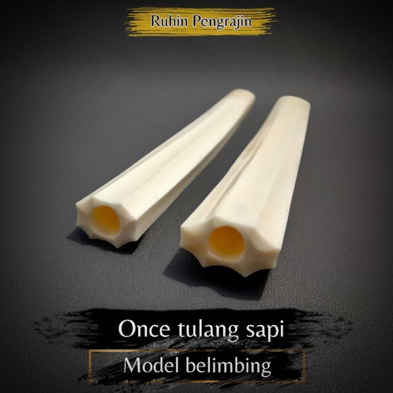 once pipa tulang sapi kristal model belimbing mirip GG