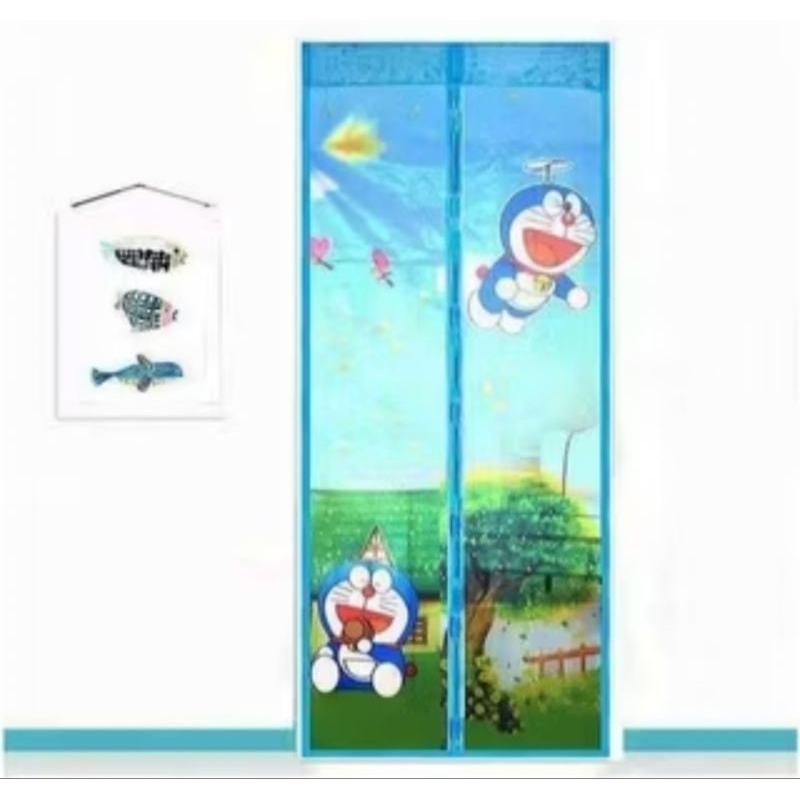 tirai magnet doraemon biru premium