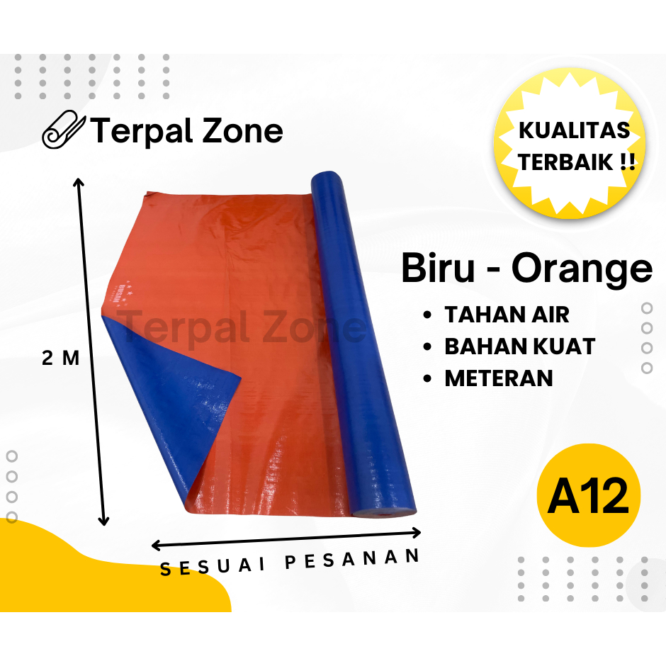 Terpal Zone - Terpal Plastik A12 Meteran Lebar 2 Meter
