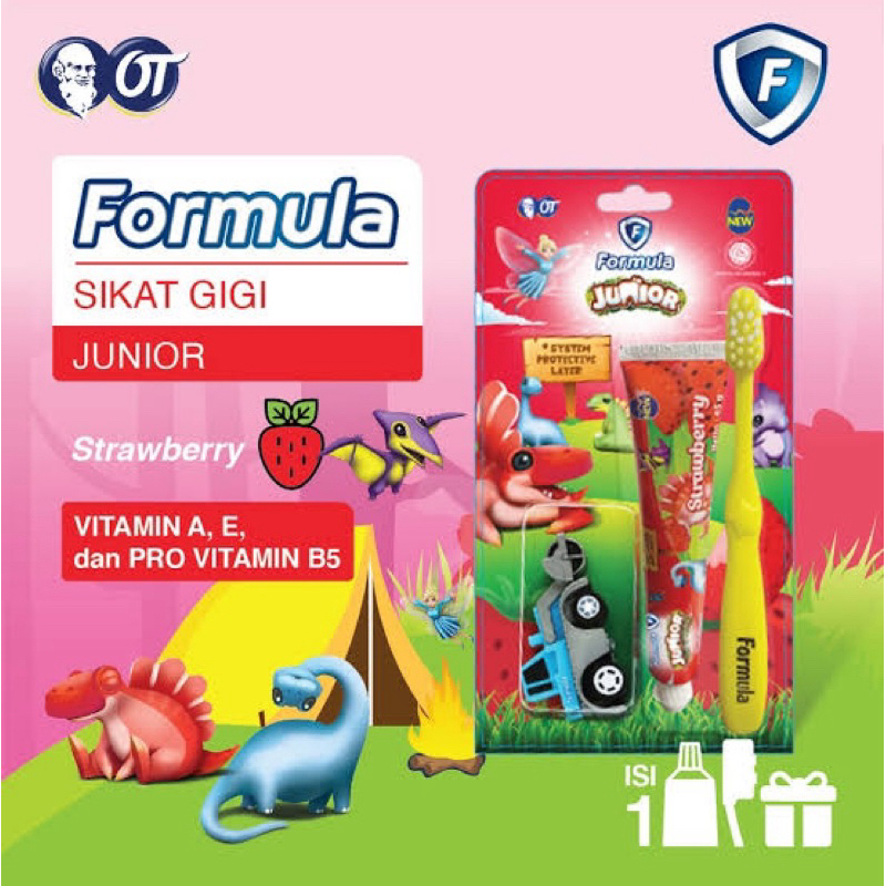 FORMULA Sikat Gigi Anak + Pasta Gigi + Mainan Anak
