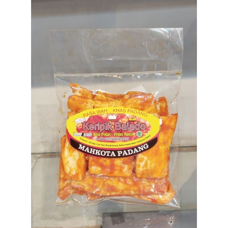 Keripik Balado Mahkota Padang Pedas Manis | Karipik Balado Mahkota Padang Sumatera Barat | Keripik P