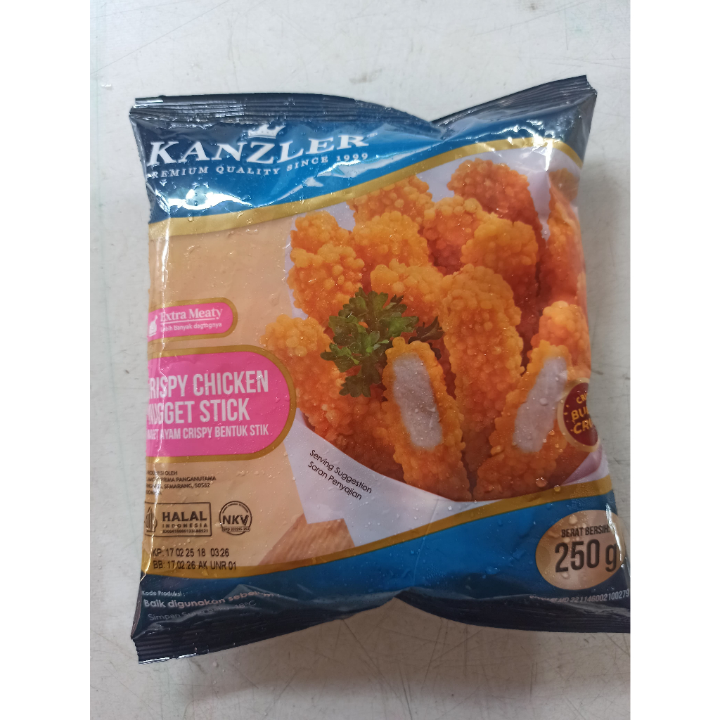 

KANZLER CRISPY CHICKEN NUGGET STICK 250GR