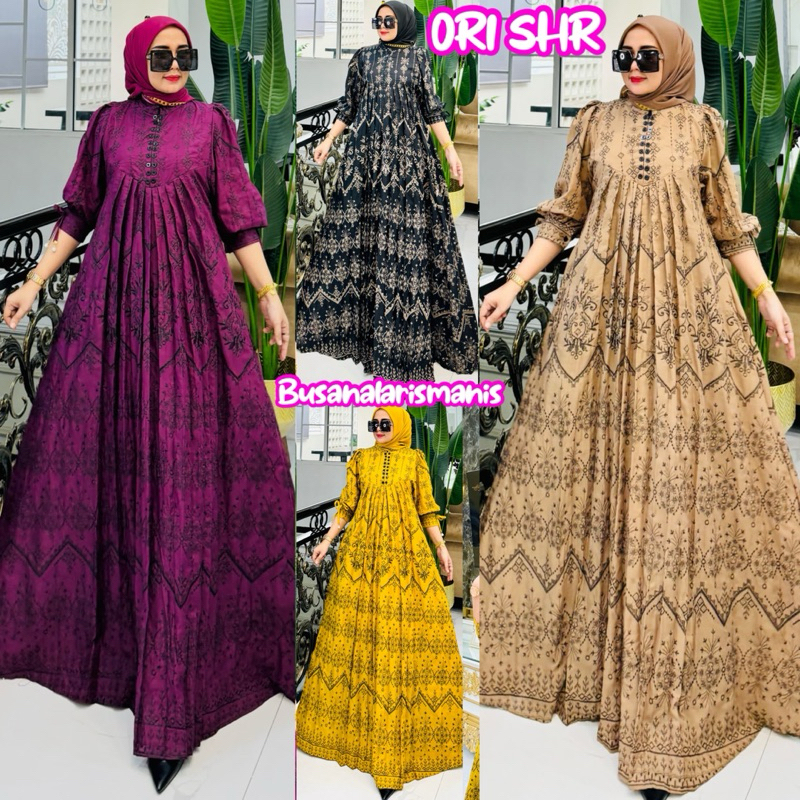 READY NEWWW REALPICT ORI SHR GAMIS BATIK BORDIR PREMIUM HIGH QUALITY