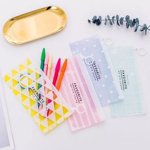 

Tempat Pensil Pulpen Transparan Ziplock Karakter Serbaguna Pouch Zip Lock Import | GF