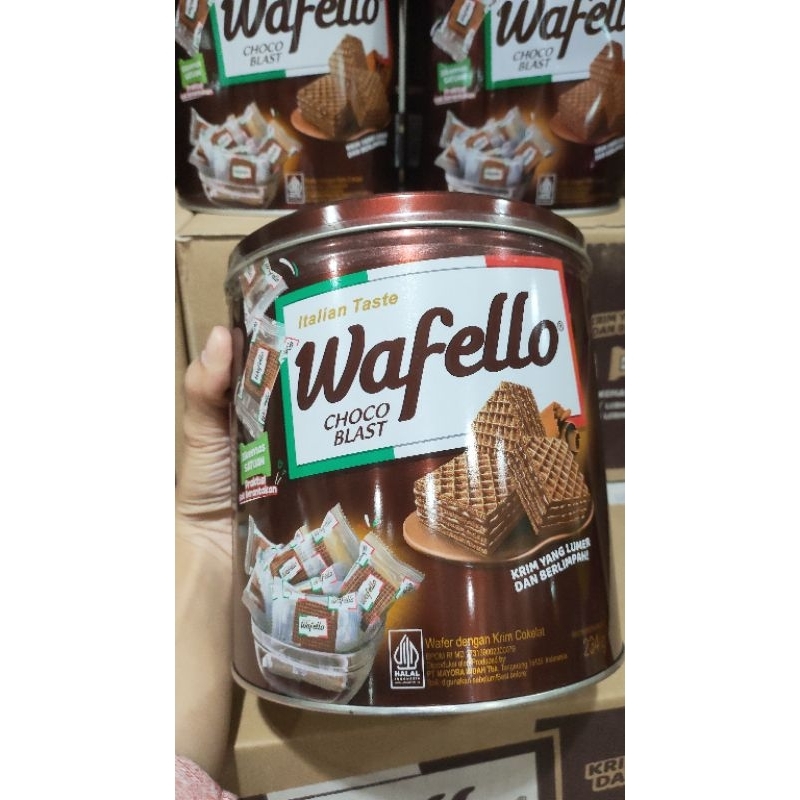

wafello kaleng coklat