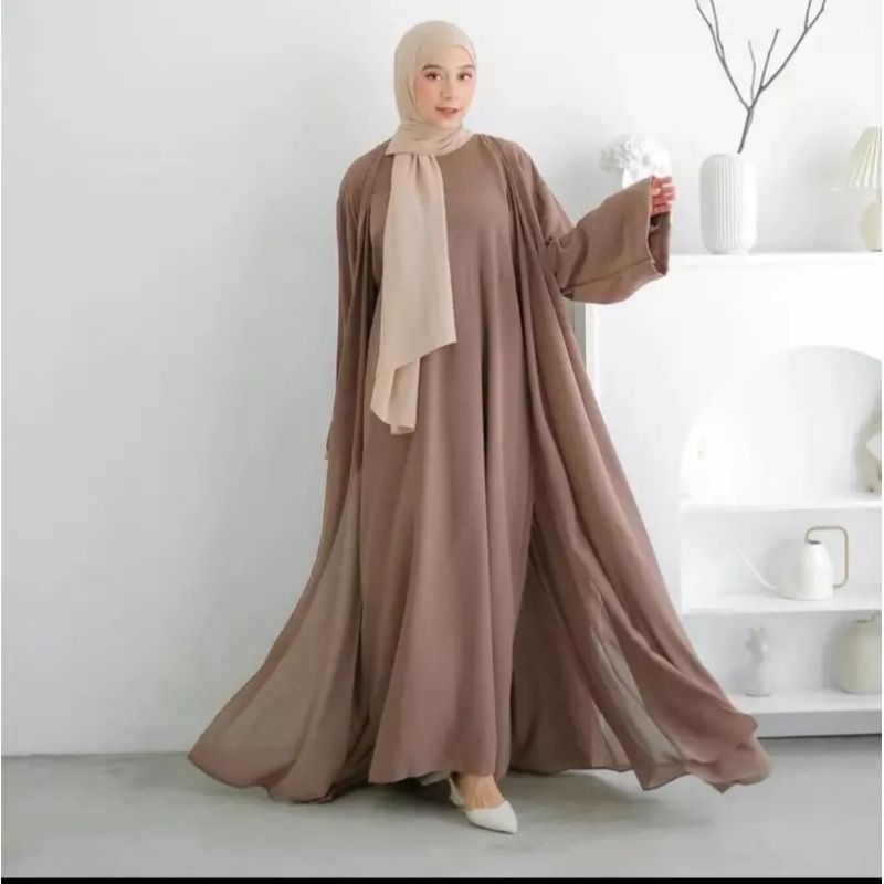 Abaya Turki OUTER INER SET ABAYA SAR'I ABAYA SET OUTER VIRAL