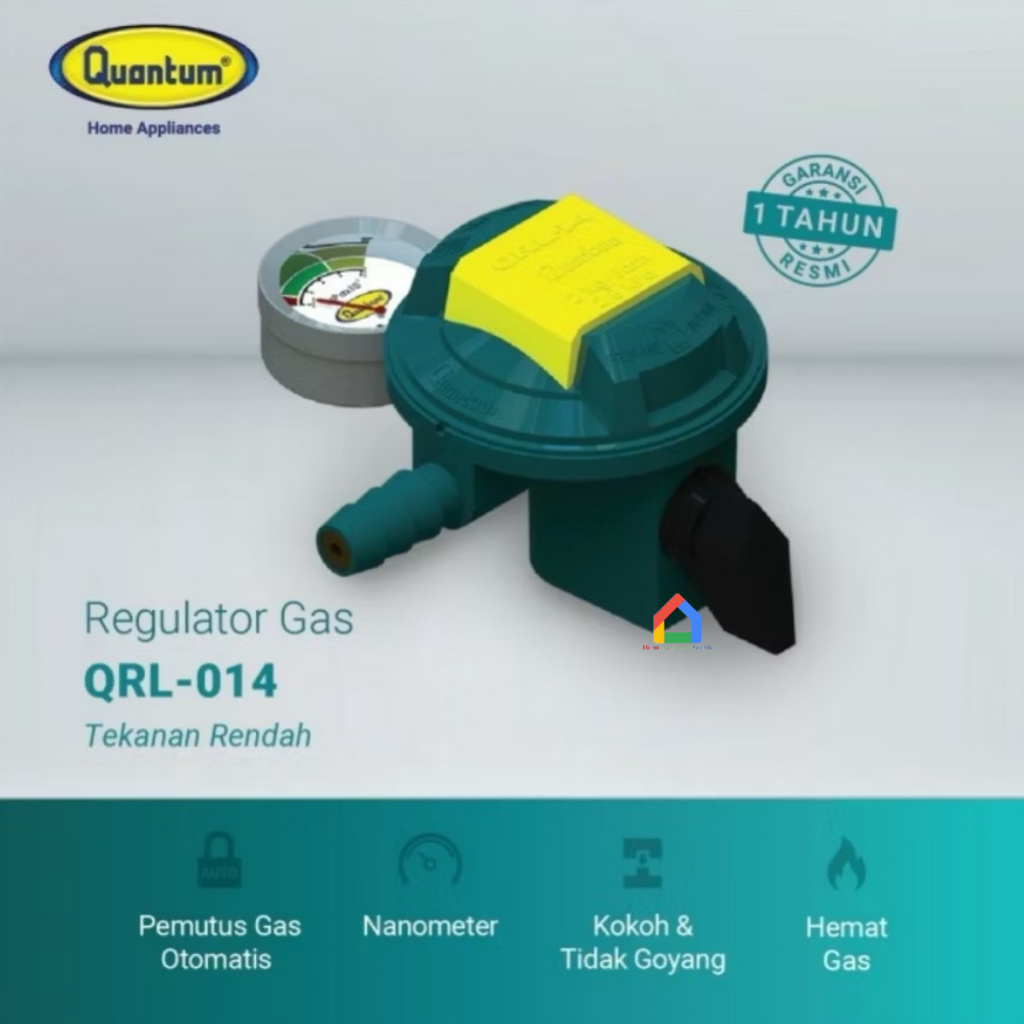 Regulator Gas LPG Quantum QRL 014 Dengan Meter  / Regulator Quantum QRL014