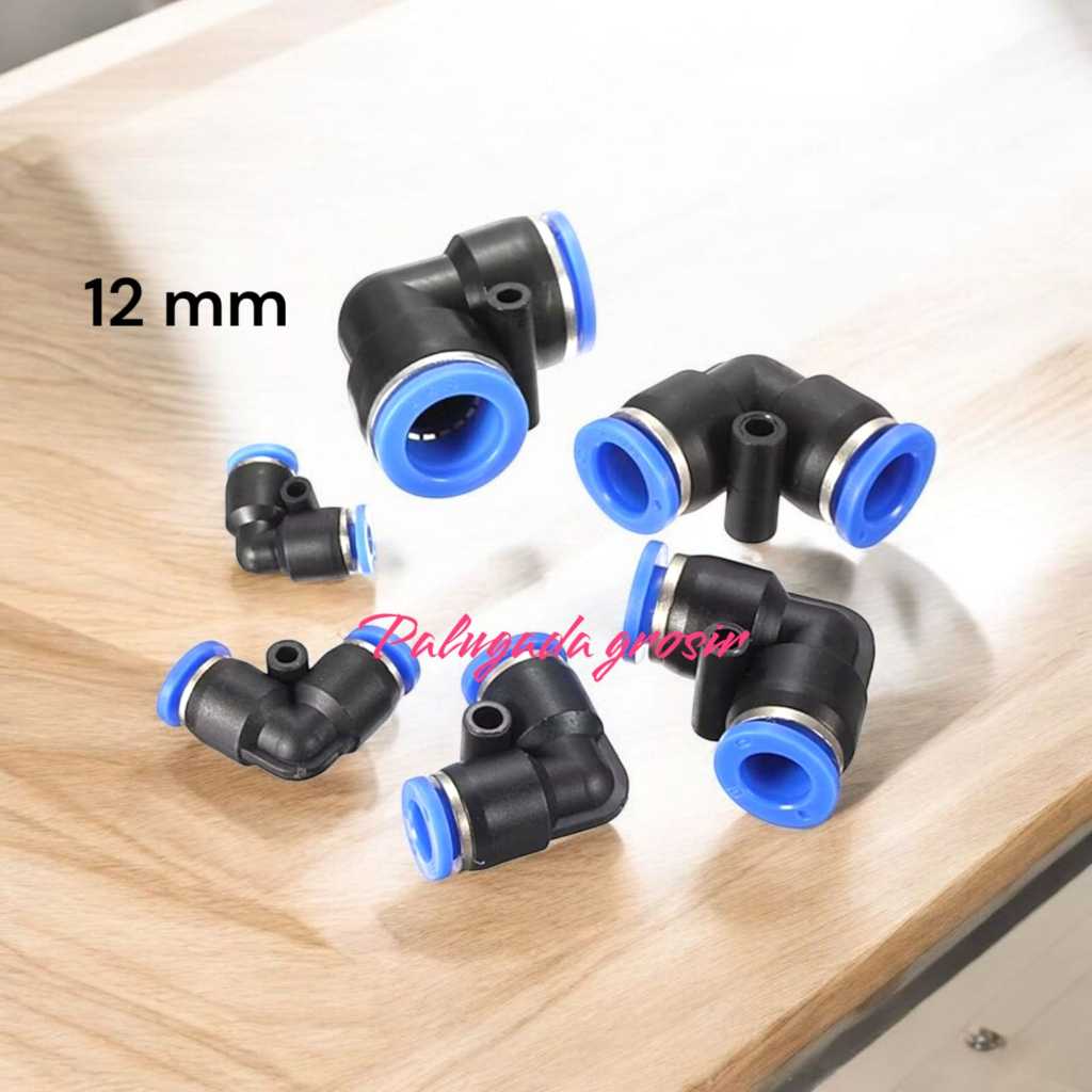PV 12 FITTING ELBOW PNEUMATIC SELANG 12 MM X 12 MM