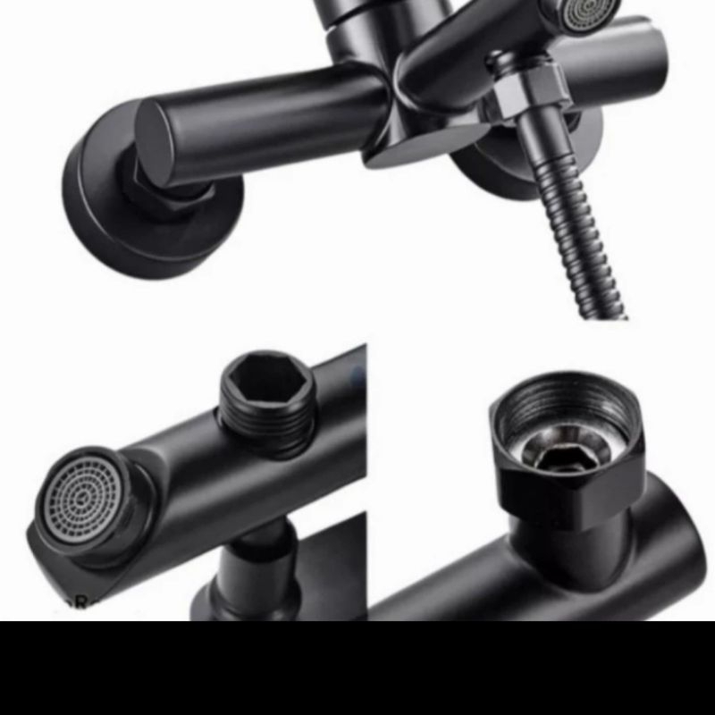 kran badhub panas dingin hitam/kran panas dingin stenlies