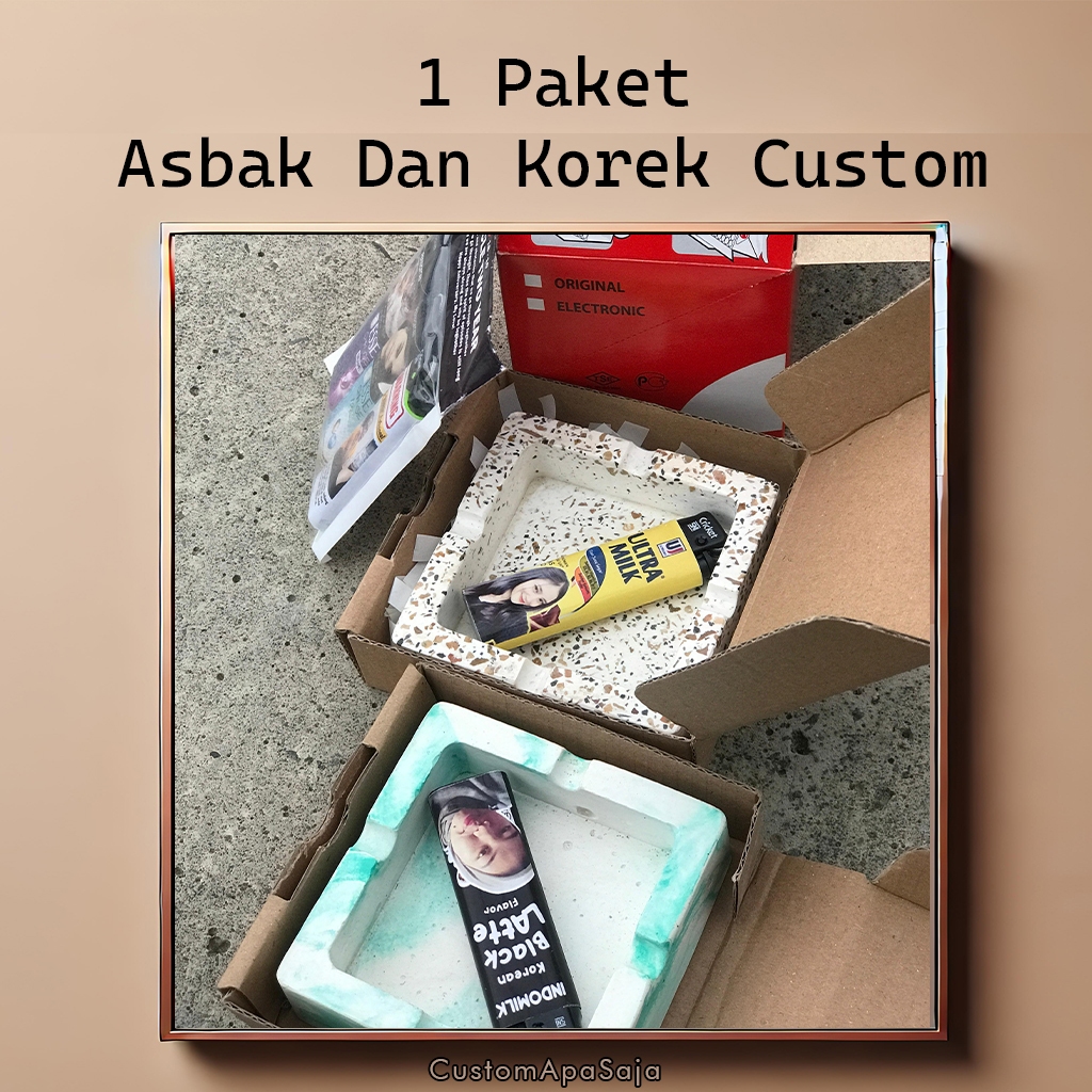 Asbak & Korek Custom Foto – Cocok untuk Kado & Souvenir Acara